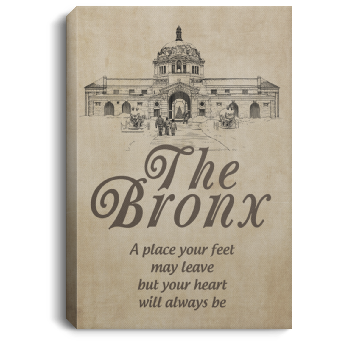 Gifts Wall Hanging The Bron-X Place Your Feet May Leave But Your Heart Will Always Be Framed Canvas – Unframed Poster Friend Gift Unisex, Awesome Birthday Gift Print fixxx CANPO75 Portrait Canvas .75in Frame