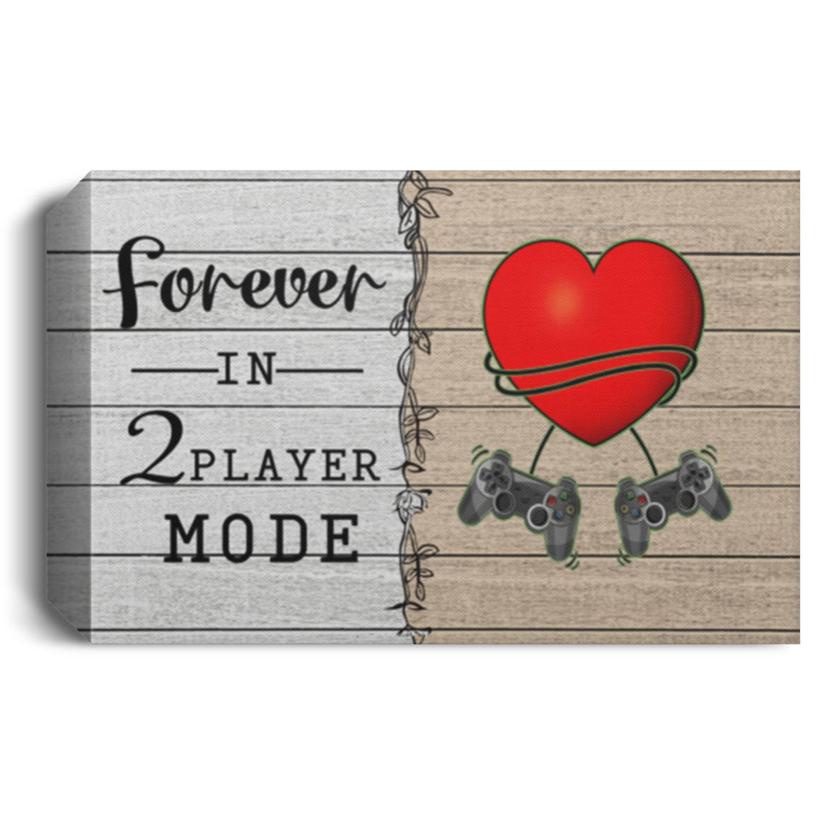 Quote Gaming Poster, Love Gaming Vintage Poster, Gamer Vintage Poster FIXXXXXXXXXX CANLA15 Deluxe Landscape Canvas 1.5in Frame