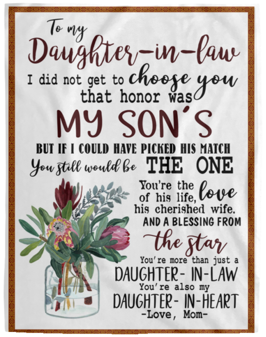 thanhlk Flower Fleece Blanket - MOM to Daughter-in-Law - Fleece Blanket Soft Comfortable Blanket for Sofa Chair Bed Office Travelling Camping ASIN: B081Y62Y9R