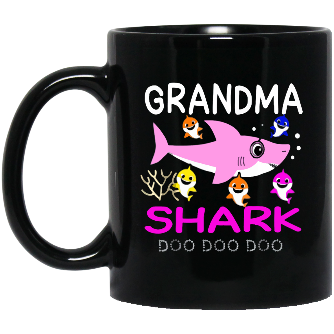 Grandma Shark Baby Mommy Daddy Matching Family T-Shirt