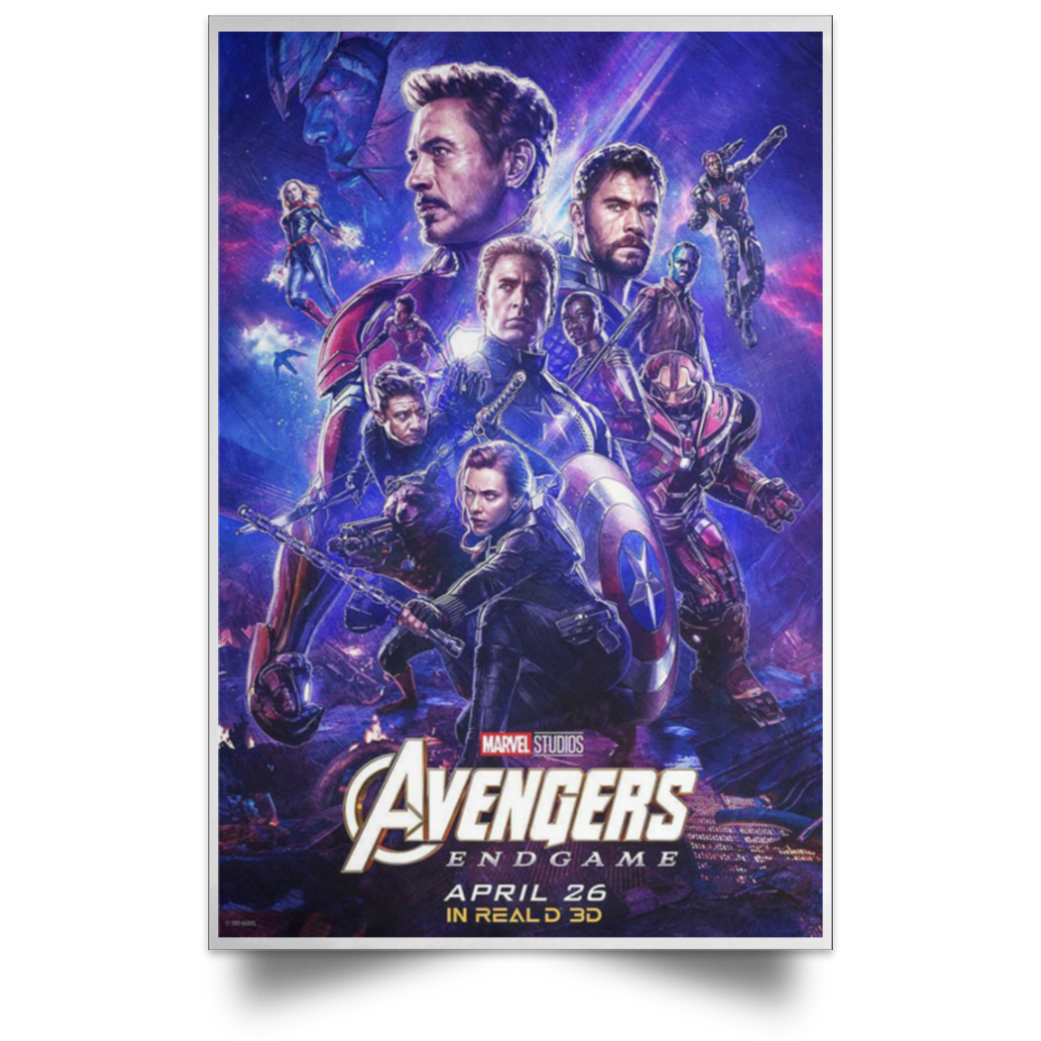 Avengers Endgame Movie Poster 2019 - Marvel Comics - High Quality Print 24-36 .