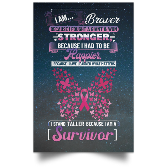 I’m Braver .._LAD_160121_2 Novelty Wall Paintings I'm Braver Because I Fought A Giant & Won I'm A Survivor Breast Cancer - Family Friend Awesome Gifts Birthday Decor Home Durable Print 32x48 ASIN: B08BC1VCP7
