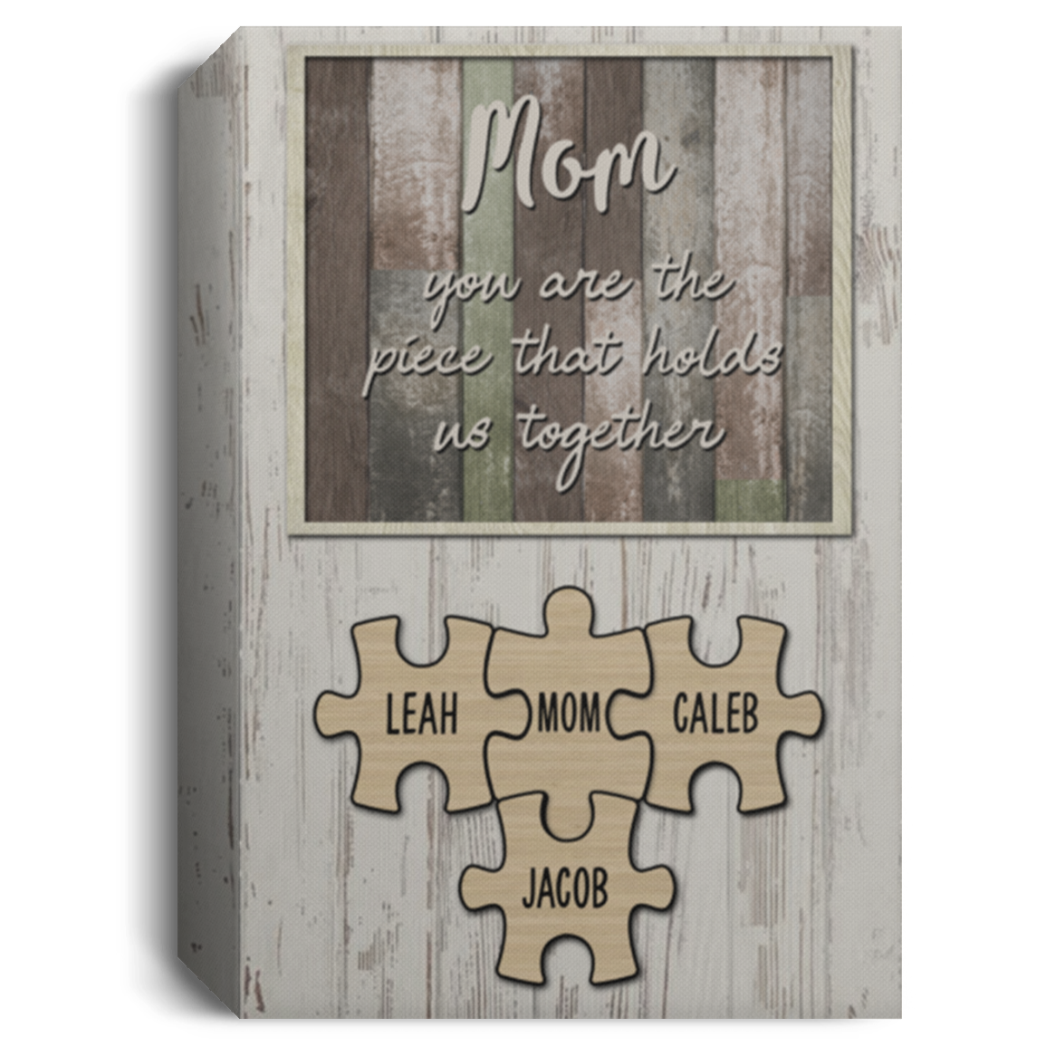 Leah, Caleb, Jacob 8x12 Mom and child copy CANPO15 Deluxe Portrait Canvas 1.5in Frame