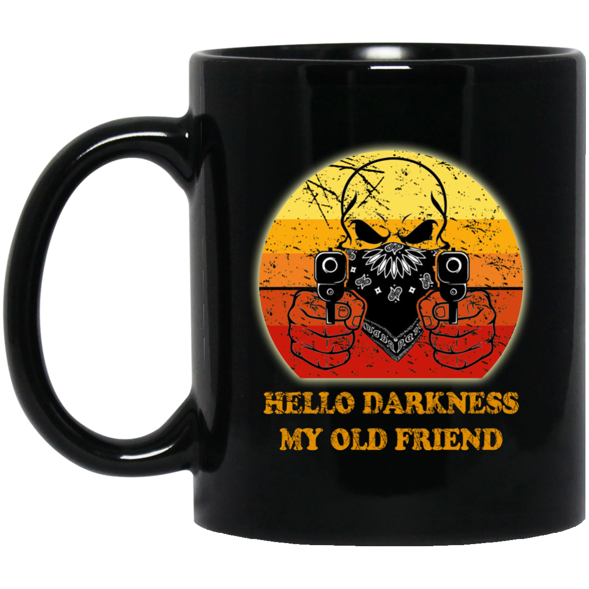 Hello Darkness My Old Friend Skull Halloween Hunter Shirt Cool Gift Mens Clothes