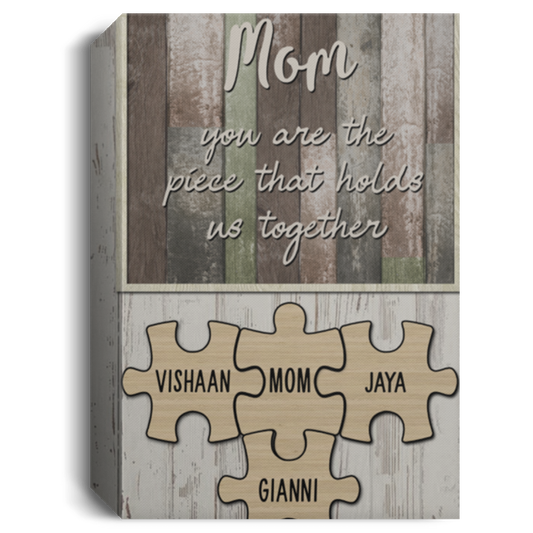 Vishaan, Jaya, Gianni Mom and Child16x24-Recovered CANPO15 Deluxe Portrait Canvas 1.5in Frame