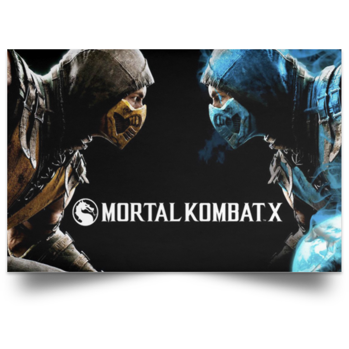 Mortal Kombat X Poster 2019 Scorpion and Sub-Zero High Quality Prints 24x16 .
