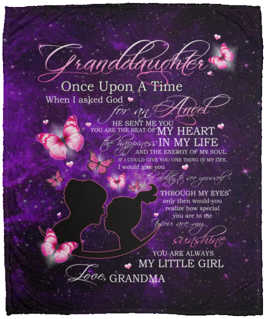 B08K8NMRZF Personalized to My Granddaughter Love from Grandma- Fleece Blankets- Gifts for Granddaughter Cozy Plush Fleece Blanket Size 50x60 inch Gift Ideas for Loved Ones VPM Cozy Plush Fleece Blanket - 50x60