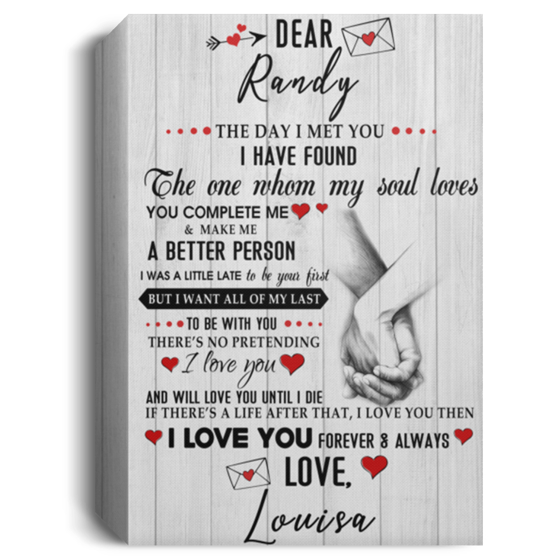 Personalized The Day I Met You I Have Found The One Whom My Soul Loves Personalized Canvas Prints Canvas Perfect Happy Birthday Gift Decor Bedroom, Living Room Print 24x36 CANPO15 Deluxe Portrait Canvas 1.5in Frame