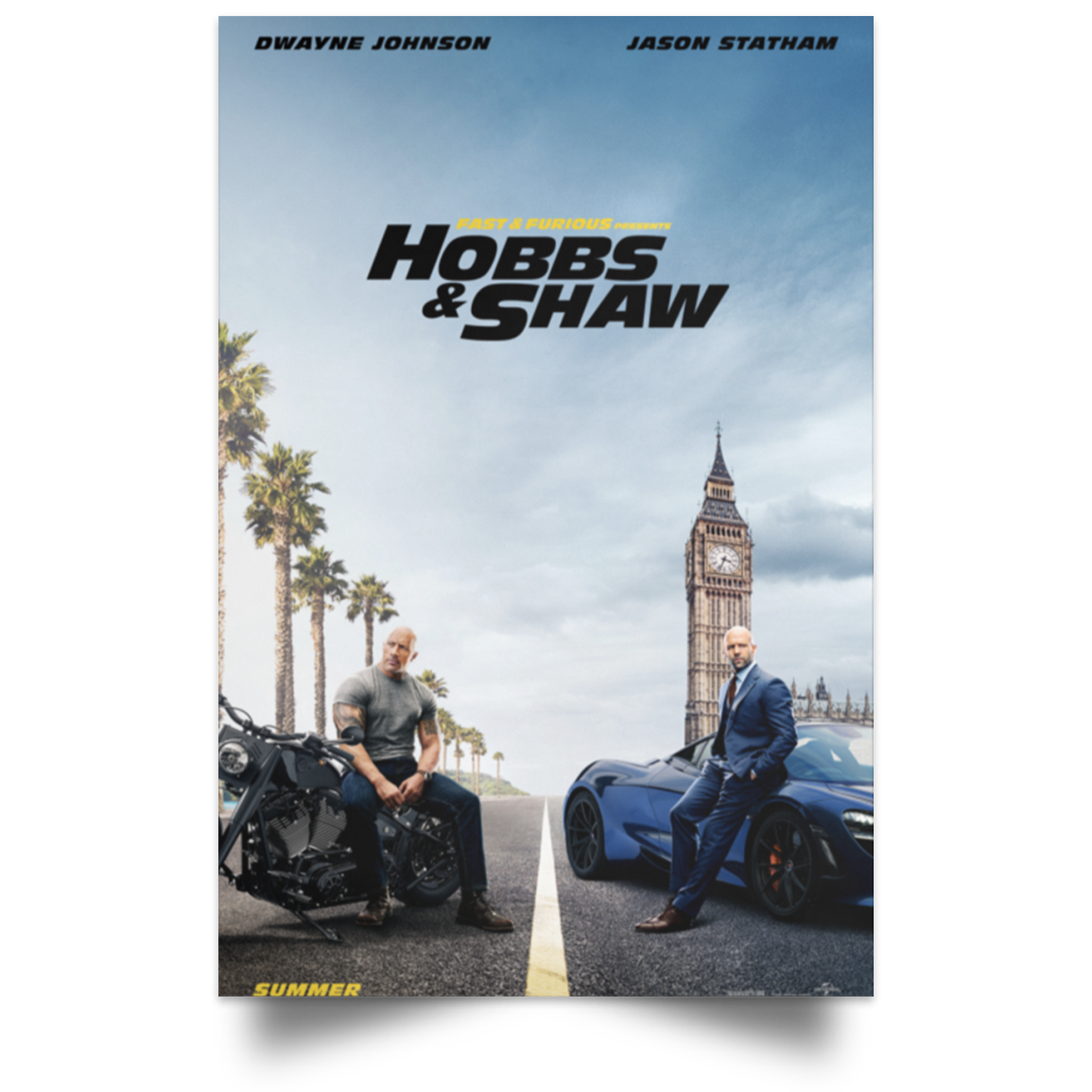 Hobbs & Shaw Poster Movie Fast&Furious Presents Decor Room High Quality Prints .