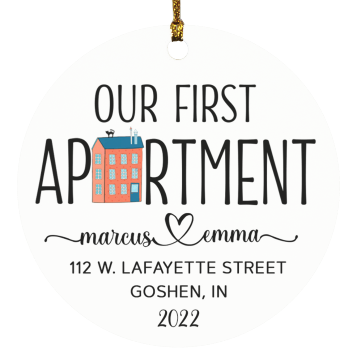 Goshen, IN custromcat  114-2031167-7212265 SUBORNC Circle Ornament