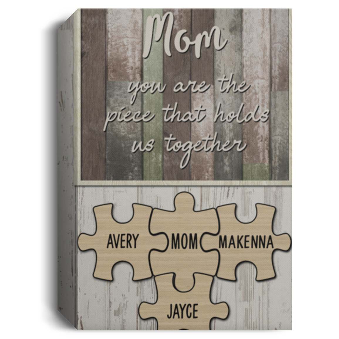 Avery, Makenna, Jayce Mom and Child16x24-Recovered CANPO15 Deluxe Portrait Canvas 1.5in Frame