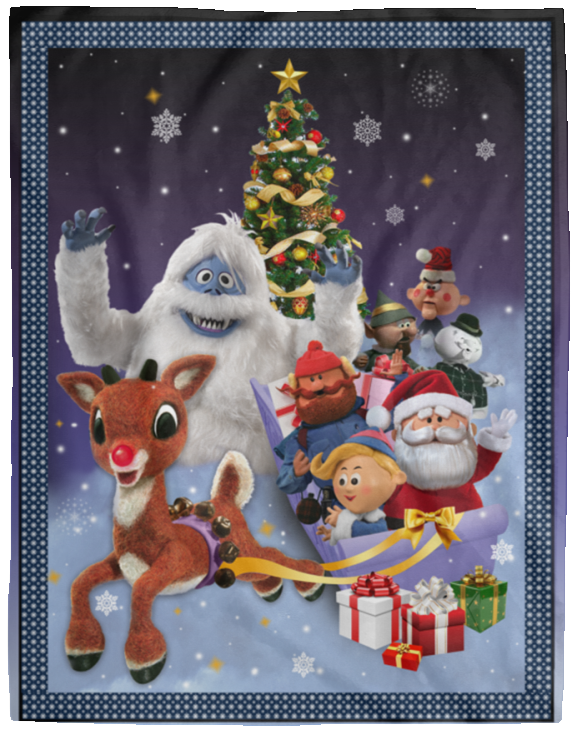 Blankets Decor Rudolph The Red Nosed Reindeer Family Awesome On Birthday, Decor Home Cozy Plush Fleece Blanket 60x80 White VPL Cozy Plush Fleece Blanket - 60x80Fixxxx