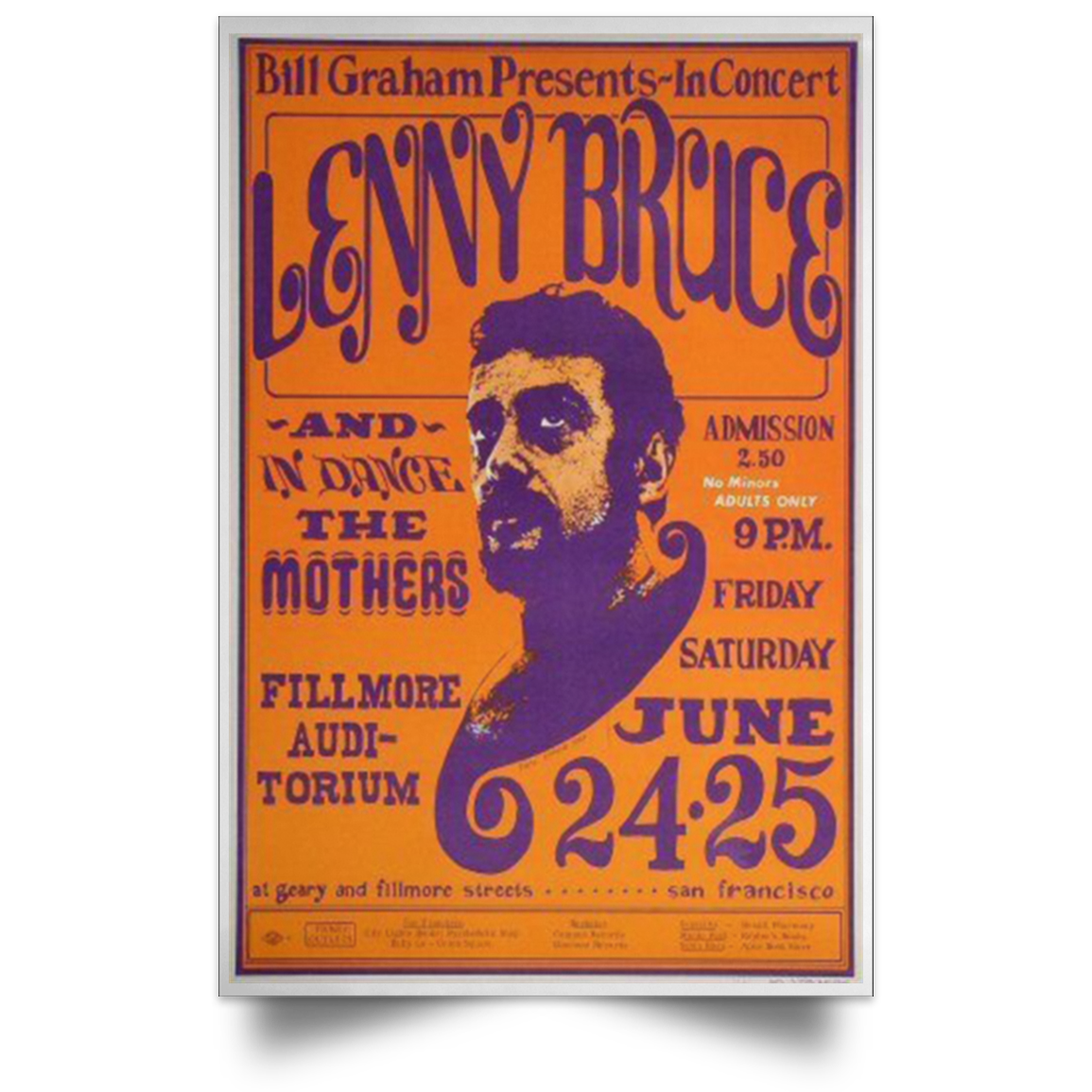 Lenny Bruce Poster The Last Concert 16x24 NEW - High Quality Prints .