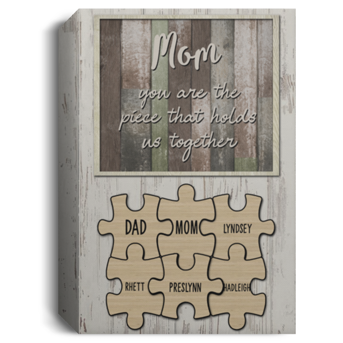 CUSTOM PUZZLE 8x12 Mom and child.jpgDad,Lyndsey,Rhett,Preslynn,Hadleigh CANPO15 Deluxe Portrait Canvas 1.5in Frame