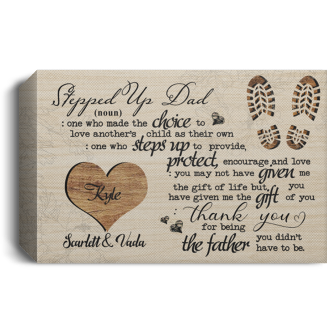 Scarlett & Vada ngay 23 pb5 stepdad CANLA15 Deluxe Landscape Canvas 1.5in Frame