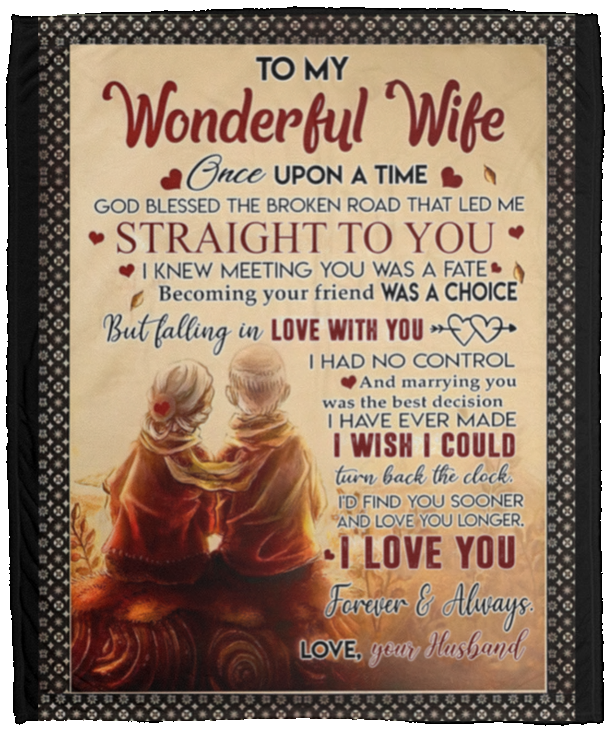 Birthday Gifts to My Wonderful Wife from Husband Fleece Blanket VPM Cozy Plush Fleece Blanket - 50x60