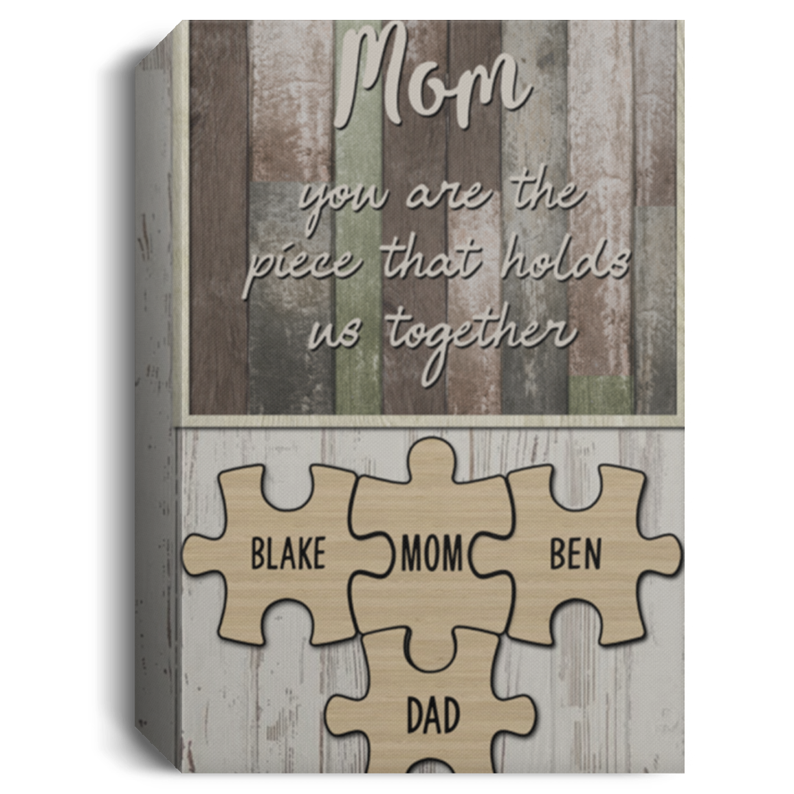 Blake, Ben, Dad Mom and Child16x24-Recovered CANPO15 Deluxe Portrait Canvas 1.5in Frame