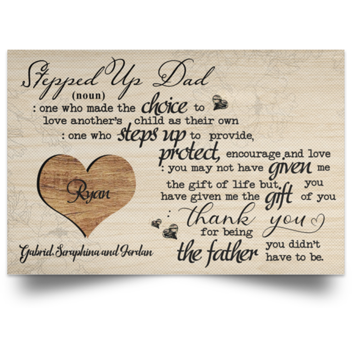 Poster Gabriel, Seraphina and Jordan 12x18 POSLA Satin Landscape Poster