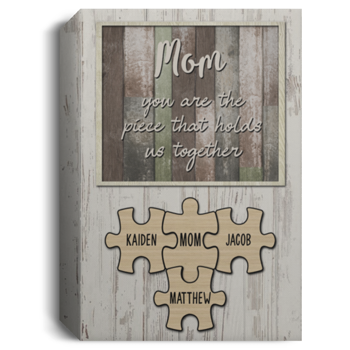 Kaiden, Jacob, Matthew 8x12 Mom and child CANPO15 Deluxe Portrait Canvas 1.5in Frame