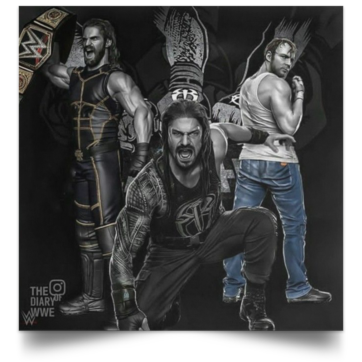 WWE The Shield Poster Hounds Of Justice Wrestling Legend High Quality Prints .
