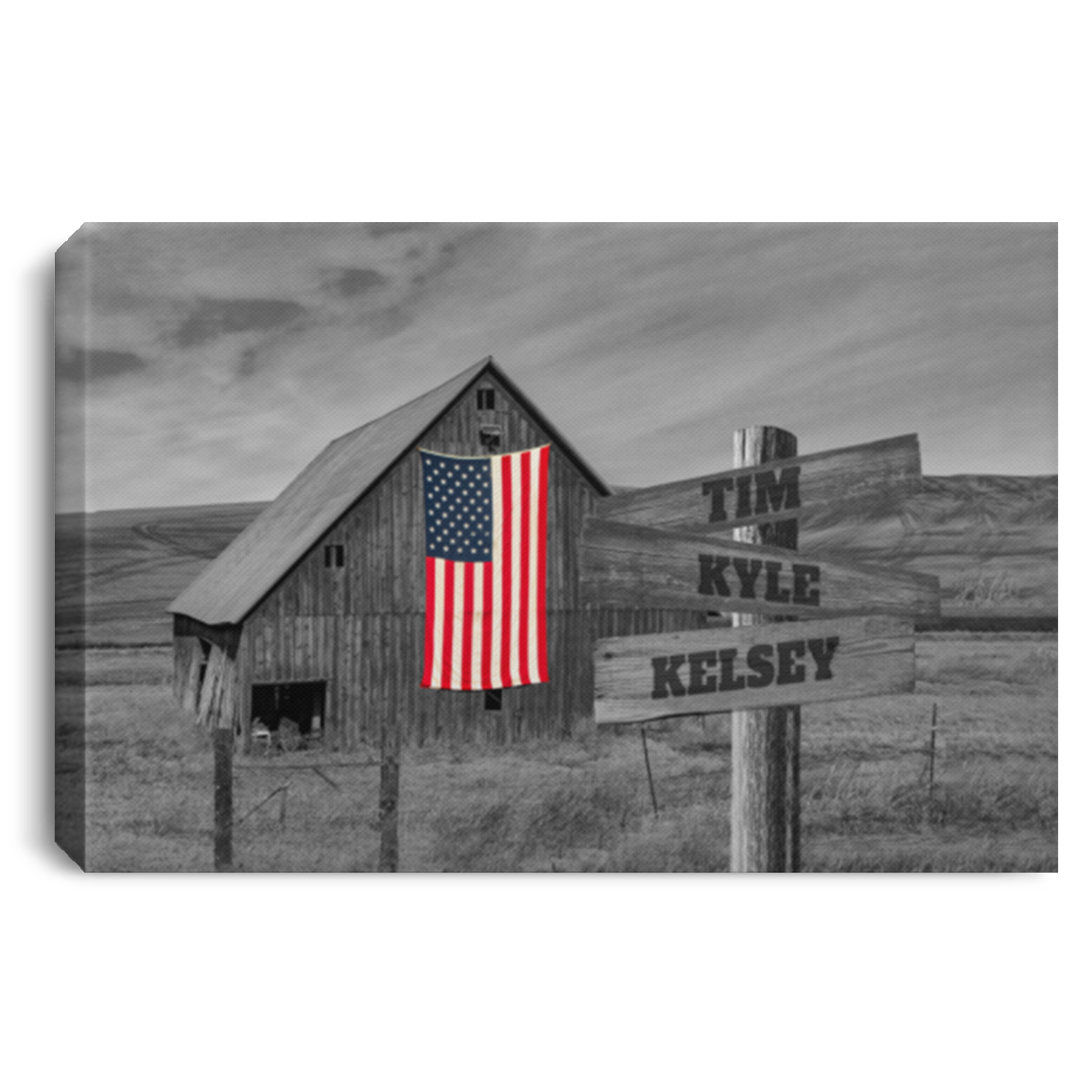 USA 3 0.75in Tim, Kyle, Kelsey CANLA75 Landscape Canvas .75in Frame