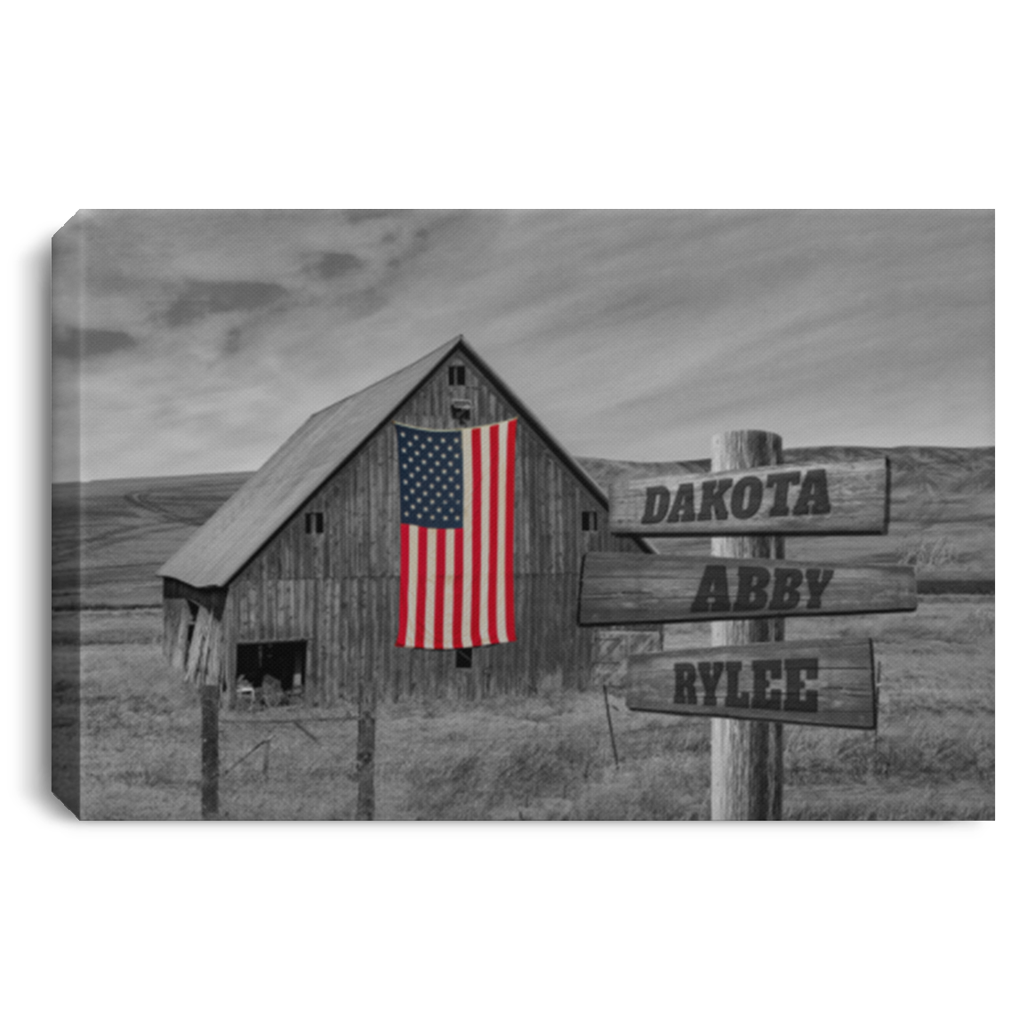 Dakota,Abby,Rylee CANLA75 Landscape Canvas .75in Frame