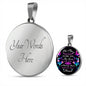 My Mind Still Talks To You Butterfly In Loving Memory Cirle Pendant Necklace – Memorial Pendant Gift For Loss