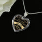 Stainless Steel Wife Husband Heart Pendant Necklace - I feel So Lucky to have You In My Life - Meaningful Gift For Your Love, One year Wedding Anniversary