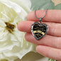 Stainless Steel Wife Husband Heart Pendant Necklace - I feel So Lucky to have You In My Life - Meaningful Gift For Your Love, One year Wedding Anniversary
