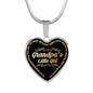 Granpa's Little Girls To My Granddaughter Heart Pendant Customized Gift For Kids ( fix)