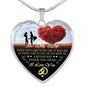 To My Wife Heart Pendant Chain - From Husband - Gift Valentine's, Anniversary n-05.12