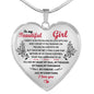 To My Beautiful Girl Necklace Heart Pendant Luxury Jewelry Gift I Love You Life n-05.12