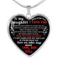 Father Daughter Heart Necklace - girl's Jewelry - Meaningful Birthday Gift from dad - daughter gifts heart - gang gift for children
