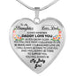 To My Daughter Necklace Gift From Daddy's - Father And Daughter - Daddy Love You n-05.12