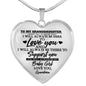 heart necklace to my granddaughter - always be there - gift from love grandpa n-05.12