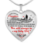 To my Darling Daughter Love DAD Luxury Heart Shaped Necklace Anniversary Gift n-05.12
