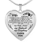 To My Wife Love Necklace Heart Pendant Luxury Jewelry Gift For Her From Husband n-05.12