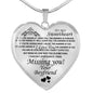Silver Heart Necklace To My Sweetheart, Wife Pendant Gift For Girl Women Jewelry n-05.12