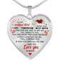 To My Girlfriend Necklace Heart Pendant Luxury Charm Jewelry Gift I Love You n-05.12