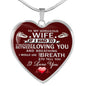 To My Love Wife Heart Necklace Pendant - Novelty Gift For Wife From Husband - Meaningful Birthday Gift For Woman On Xmas, Valentine.