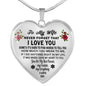 To My Wife Heart Necklace Pendant Wife n-05.12