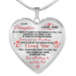 Father And Daughter - To My Daughter Necklaces Heart Pendants Gift From Daddy's n-05.12