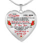 Mother And Daughter - To My Daughter Necklace Heart Pendant Gift From Mom n-05.12