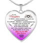 To My Daughter Necklace Heart - Father And Daughter - Pendant Gift From Daddy's n-05.12
