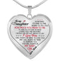 Heart Pendant Necklace to my daughter - my baby girl - From Dad n-05.12