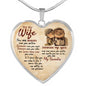to My Wife Necklace, Last Minute Birthday Gift, Deep Love Messages for Wife, Romantic Wife Gift, Husband to Wife, Necklace for My Wife Ideas for Women, Men - Luxury Necklace