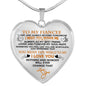 Heart Pendant Necklace for Fiancee - To My Fiancee Necklace - Gifts From Fiance n-05.12
