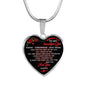 Unique Gift Wife Husband Heart Pendant Romantic Saying For Her On Xmas Valentine