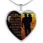 Meaningfull Father Daughter Heart Necklace - Birthday Gift For Girls From Dad - Always Rember that ..Dad loves you - Motivational Gift Idea For Girls/ Children