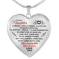 To My Daughter Necklace Heart Pendants Gift - Father And Daughter - From Daddy's n-05.12